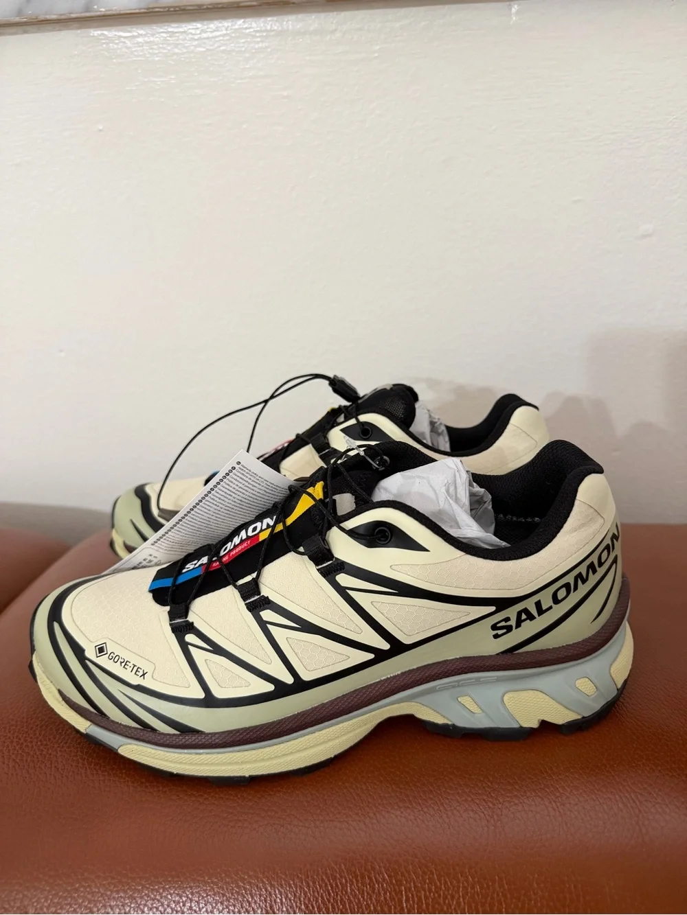 Salomon Aspargus Green / Tea / Bitter Chocolate XT-6 Gore-tex Unisex Sneakers - Picture 10 of 14
